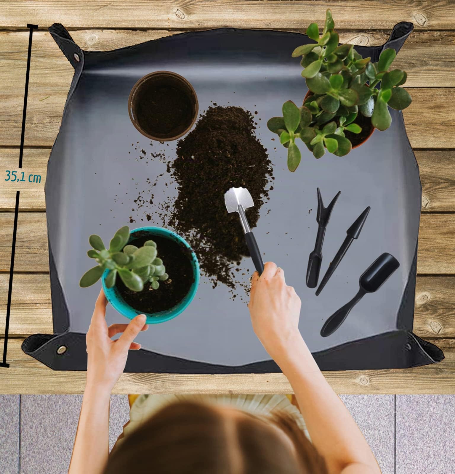 Ensemble d'outils pour bonsaï, 30 pièces, kit d'outils de jardinage d'intérieur pour débutant, comprend un tapis de rempotage de plantes, un sac en cuir, des ciseaux à bonsaï, des cadeaux pour les