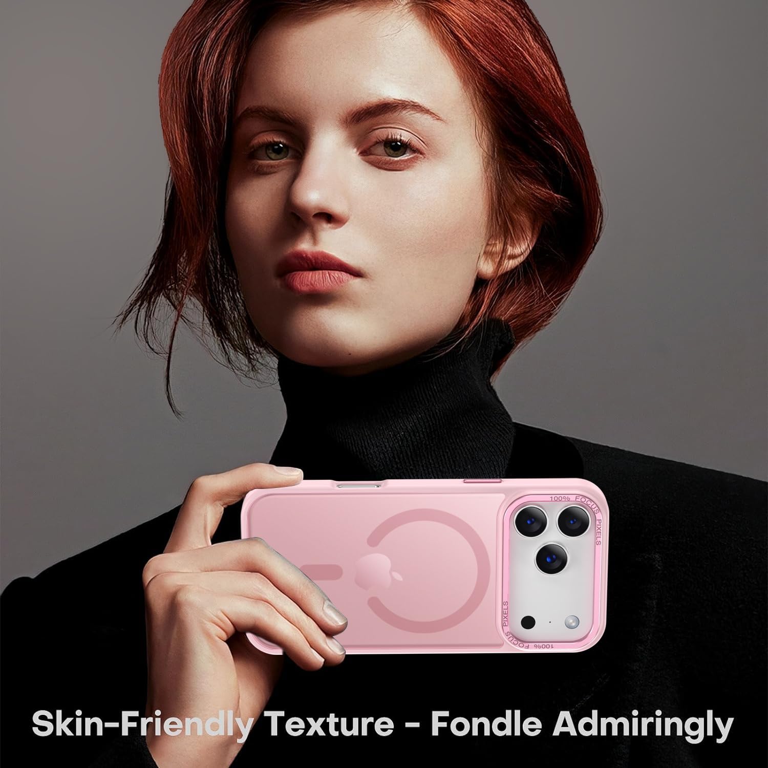 Newfuture Strong Magnetic Compatible with iPhone 17 Pro Case [13 FT Military Drop Protection] [Compatible with Magsafe] Slim Translucent Matte Shockproof with Anti-Fingerprint Phone Case, Tender Pink — view 7
