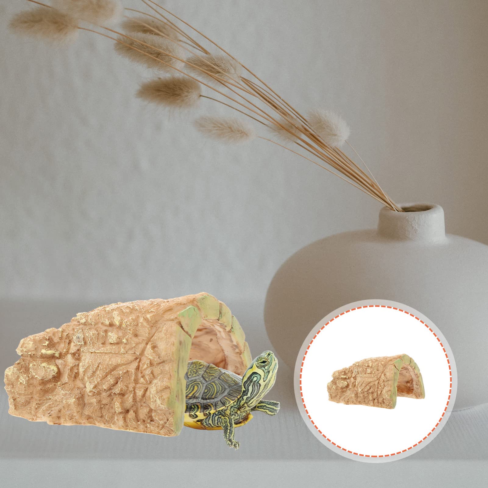 Happyyami 5piezas Escondite Natural para Reptiles De Decoración De Terrario Rampas para Tortugas Accesorio Multi-Funcional para Acuarios y Hábitats De Reptiles