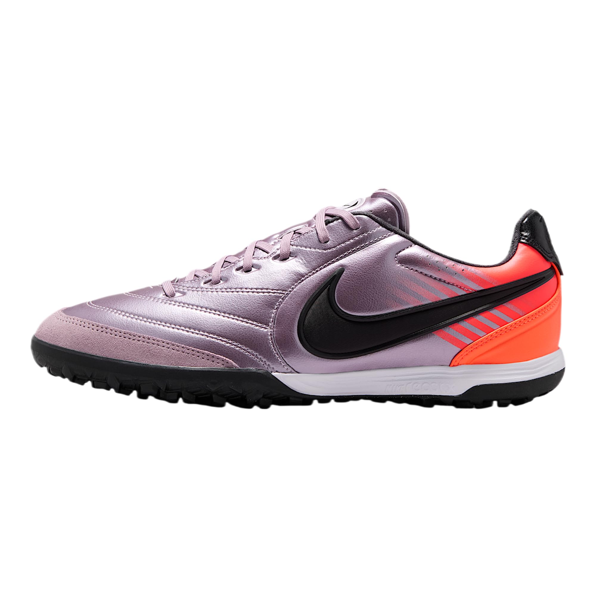 Tiempo Ligera Pro Heritage Turf Low-Top Soccer Shoes (Bleached Lilac/Total Orange/Black)