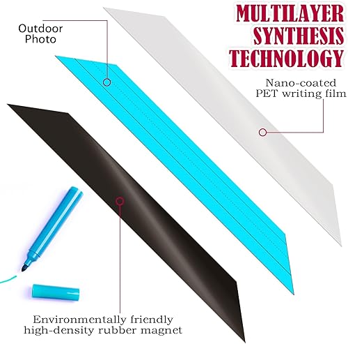 Miniatura 5 de Paquete de 12 tiras magnéticas de oración para profesores, tiras de oración de 12 x 3 pulgadas, tiras magnéticas de borrado en seco, tiras