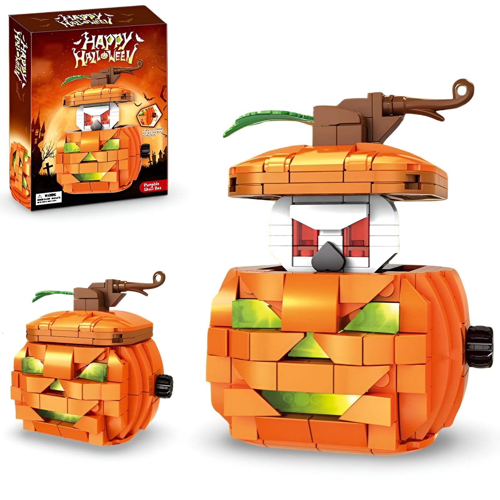 Halloween Building Blocks Set, 310 PCS Halloween Pumpkin Skull Building Kit, Creative Horror Party Bricks Model Toy, Gifts for Adult and Teens