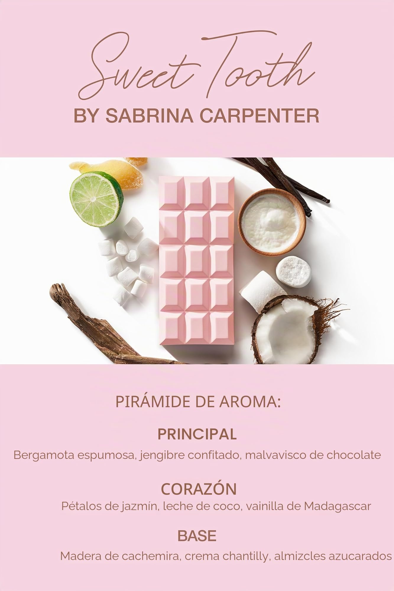 SCENT BEAUTY Sabrina Carpenter Eau De Parfum - Perfume para mujer - Sweet Tooth - 75 ml