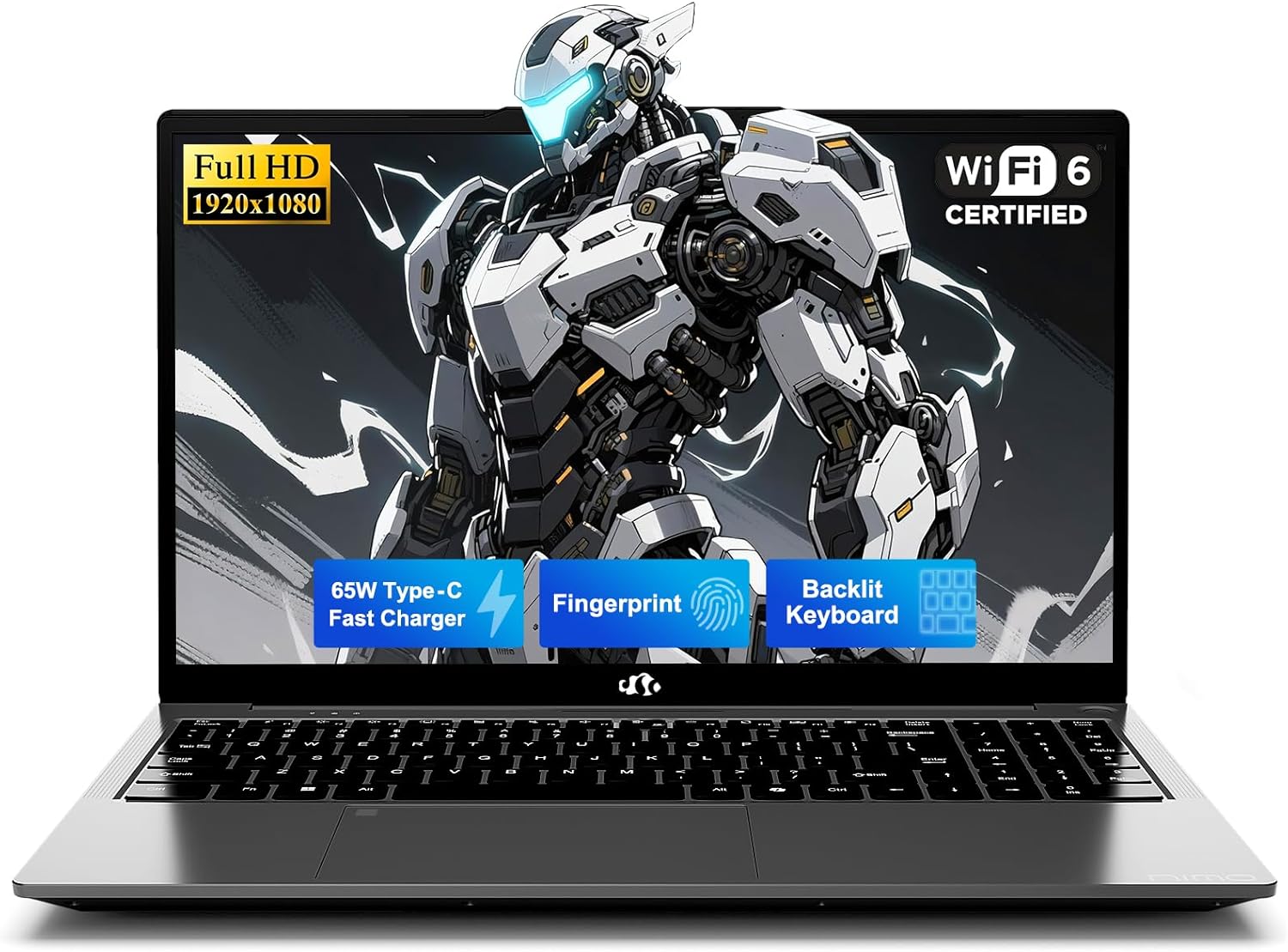 NIMO 15.6 Inch FHD Student Laptop, 16GB RAM 256GB SSD Intel 4-Core (Beat i3-10110U, Up to 3.6GHz), 65W Type-C, Backlit Keyboard, Fingerprint, Wi-Fi 6& Bluetooth 5.3 for Efficient Business Home Office