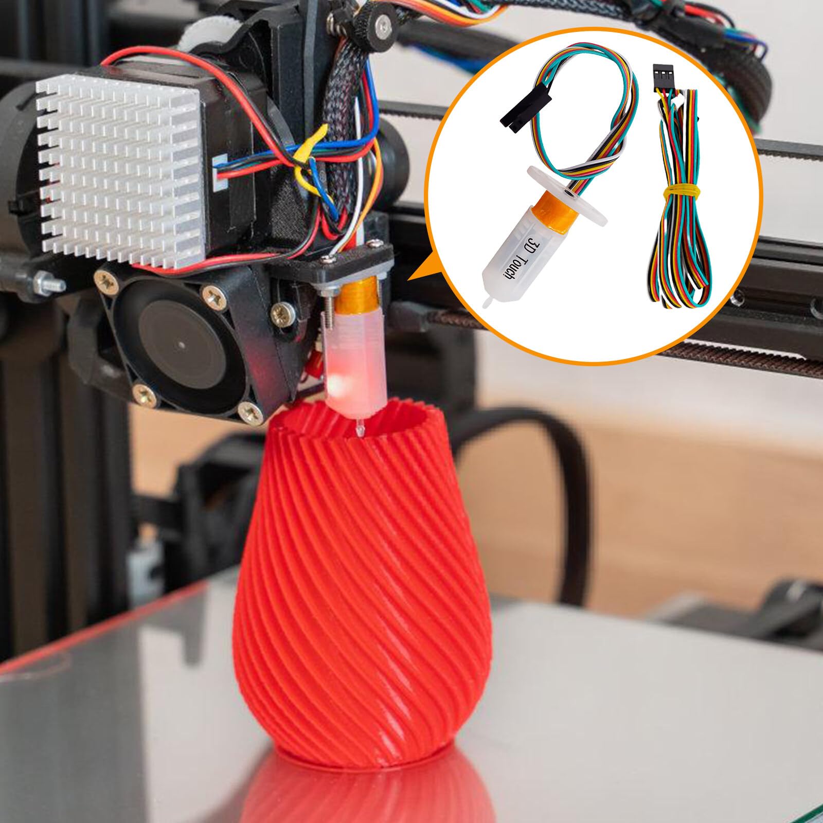 Creality - Kit di aggiornamento originale CR Touch per stampante 3D, sensore di livellamento automatico per Ender 3 V2 / Ender 3 Pro/Ender 5/5S/pro / CR10 V3 per sostituire BL Touch