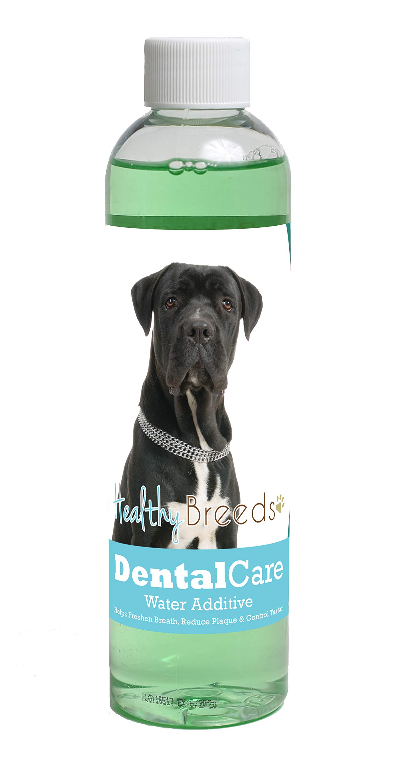 Healthy Breeds Dog Dental Care Water Additive for Cane Corso - Helps Freshen Breath, Reduce Plaque &amp; Control Tartar - Mint Flavor - 8 oz