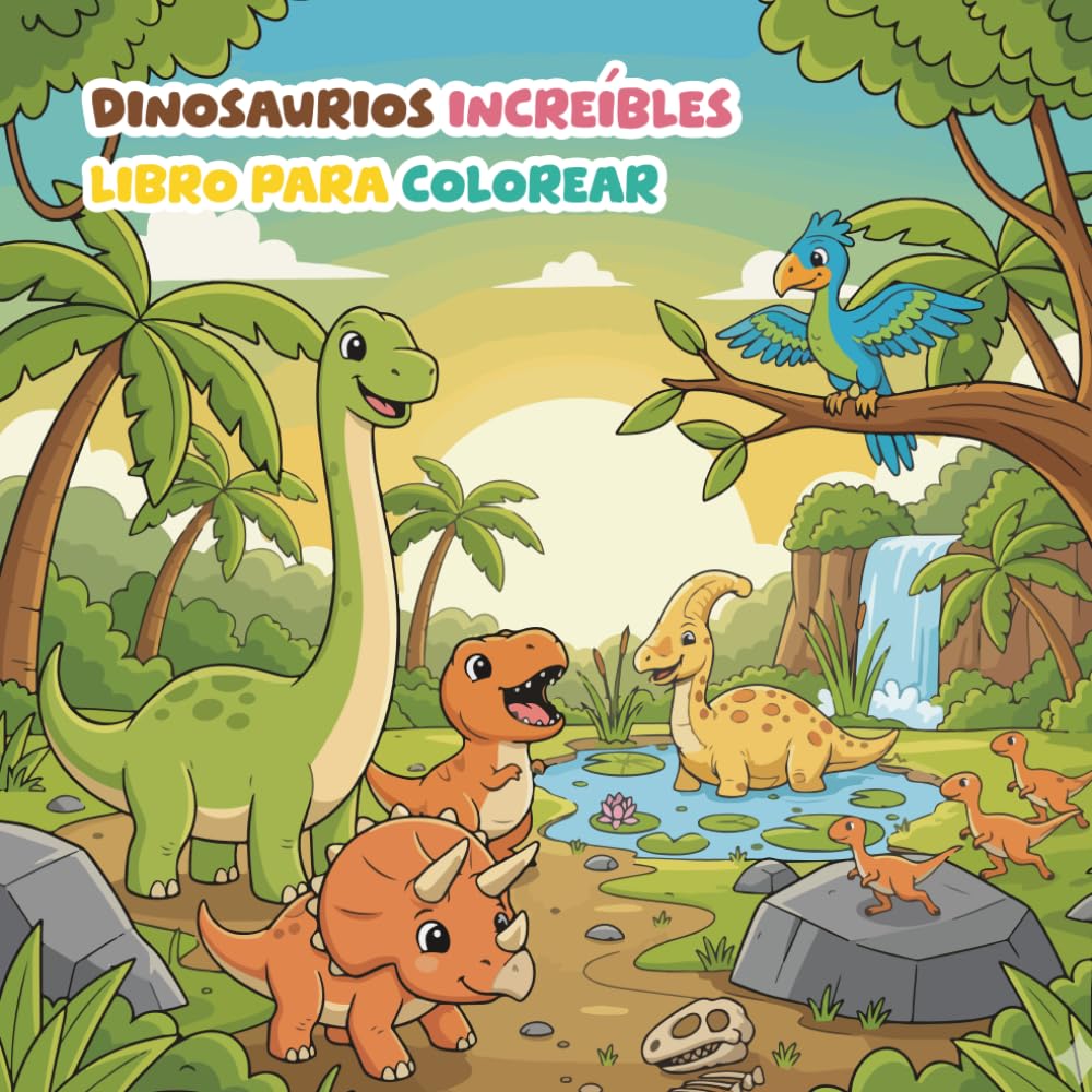 Libro para colorear: Dinosaurios Increíbles: Animales Jurásicos y Criaturas Prehistóricas para Niños
