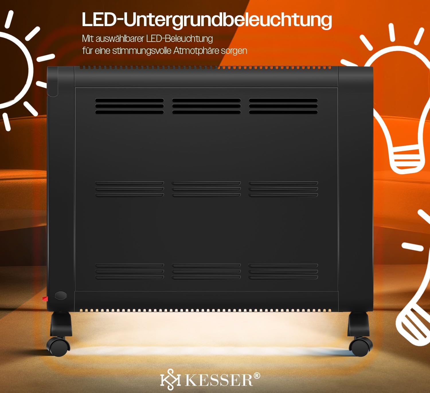 Kaberg - Convecteur - Chauffage - Radiateur Électrique - 3 Niveaux De