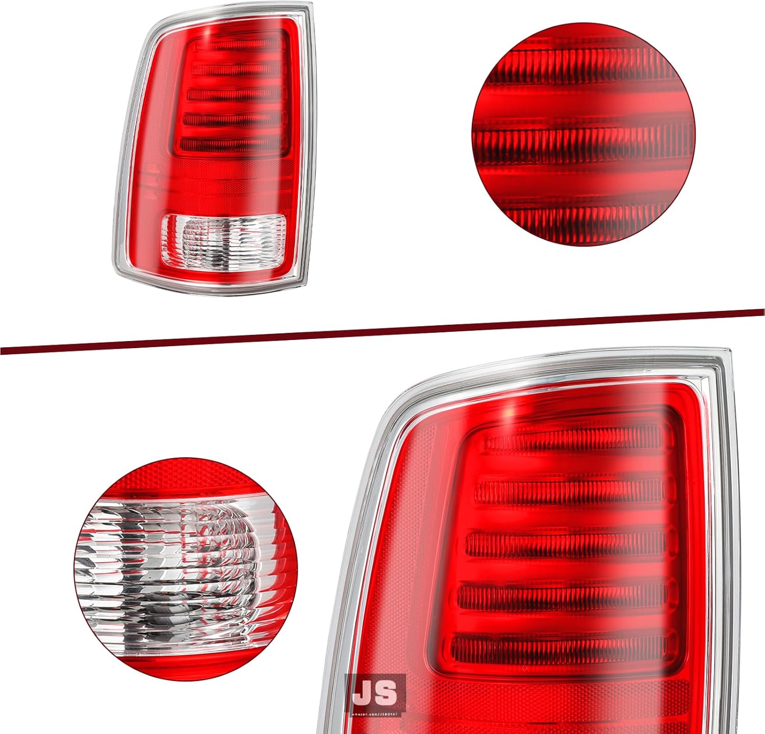 JSBOYAT LED Tail Lights Assembly Compatible With 2013-2018 Dodge Ram 1500/2014-2018 Dodge Ram 2500 3500, Left Driver Side