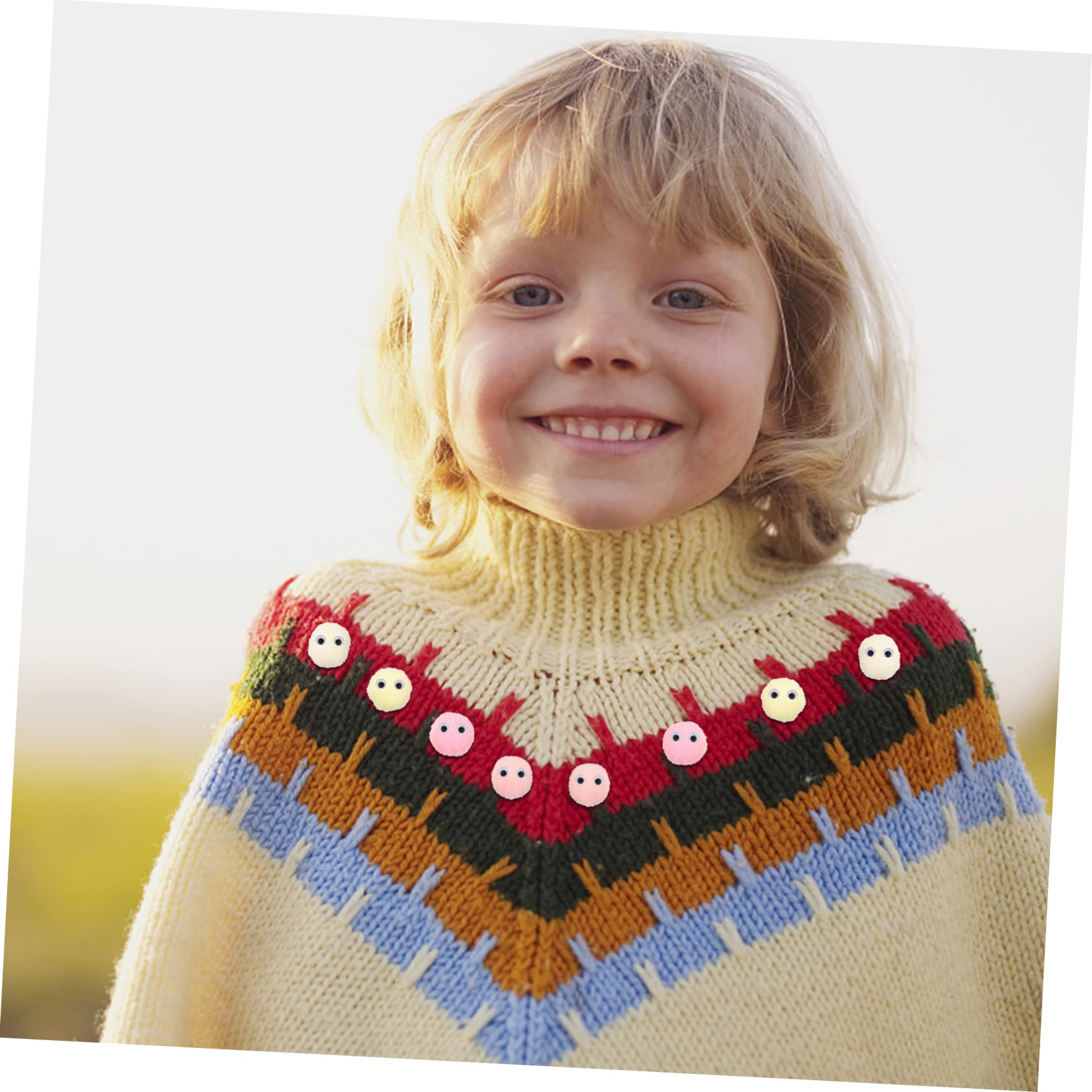 SHINEOFI 5sätze Bastelset Pompons Mit Augen Bunte Pompoms Für Kreative -projekte Sicher Für Junge Mädchen Für Dekoration Von Kleidung Taschen Hüten Und Mehr