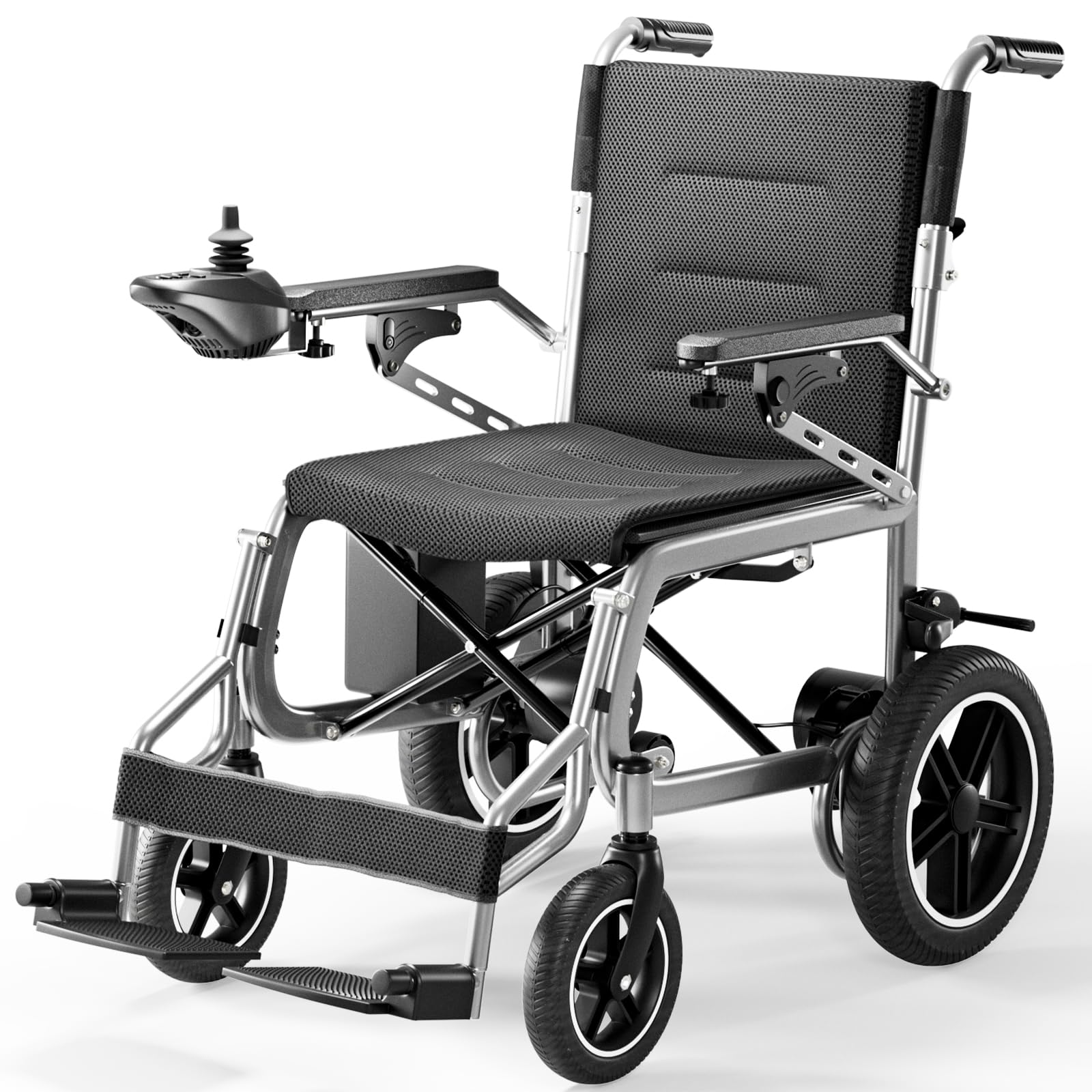 Electric Wheelchairs for Adults, Lightweight Electric Wheelchair, Foldable Travel Motorized Wheelchairs for Seniors, Folding Portable Mobility Scooter, Compact Fold wheechair