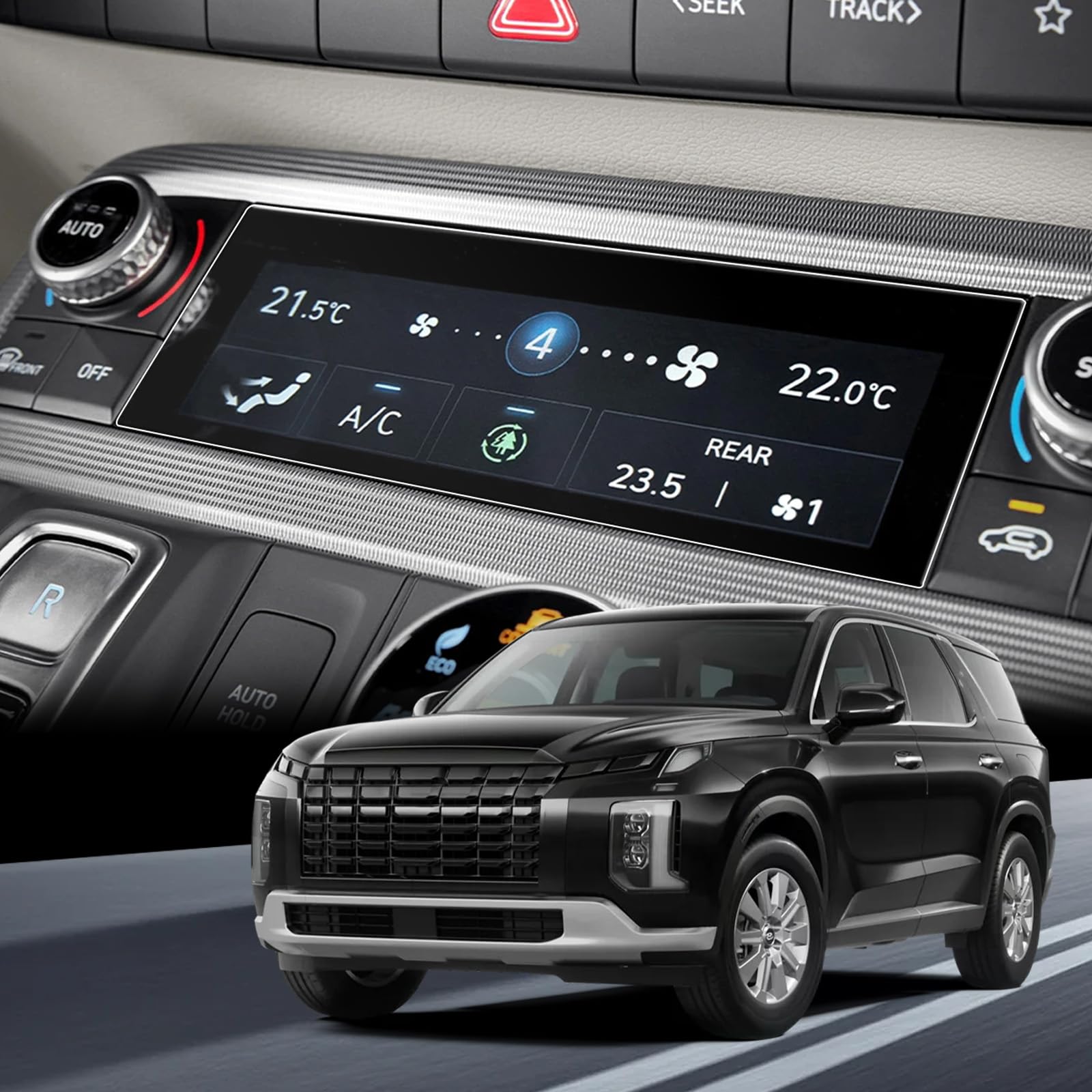 YEE PIN for 2023 2024 2025 Hyundai Palisade Calligraphy AC Screen Protector 2024 2025 Palisade Accessories Climate Control Touch Screen Cover Anti