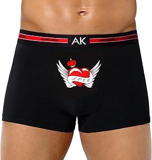 Arjen Kroos Men's Sexy Novelty Boxer Briefs with 3D Pouch Cotton Underwear for Valentine's