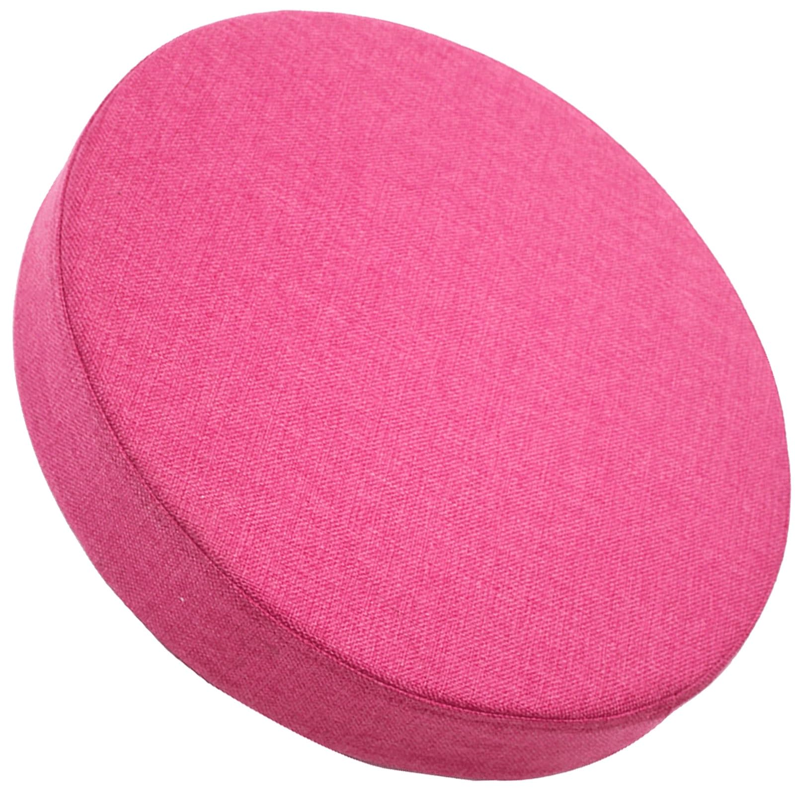 uyeoco Round Seat Cushion, 3/5/8cm thick, 30/35/40/45/50cm, Memory Foam Round Stool Cushion, Circle Chair Pad with Removable Cover for Dining Kitchen Bar Chairs(Rose,35x5cm)