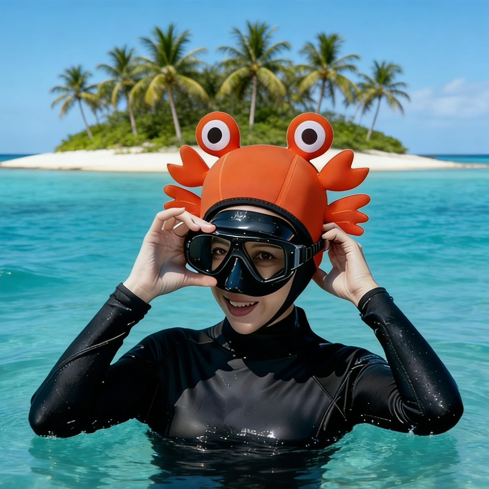 Oshhni Cuffia da Sub, Cappello da Sub, Carino, in Neoprene, Cappuccio da Surf, Cappuccio da Muta per Uso Subacqueo
