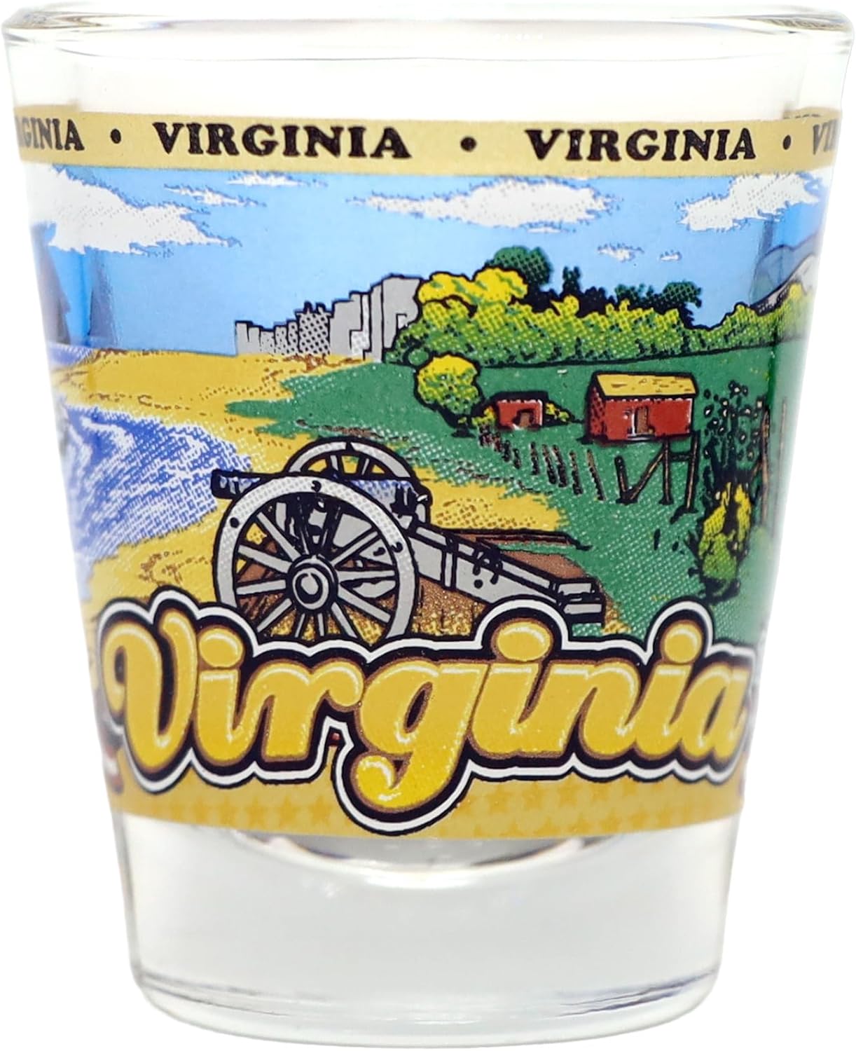 World By Shotglass Virginia United States USA Souvenir Boxed Shot Glass Set (Set of 6)