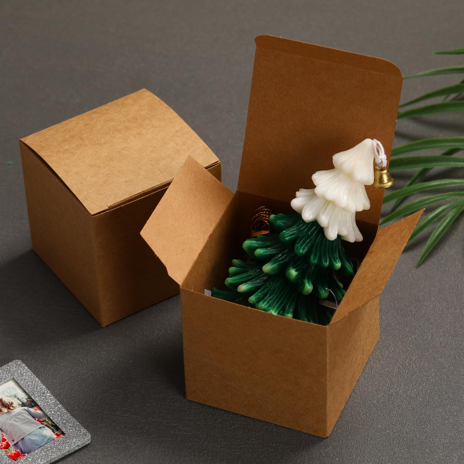 Push-Form-Geschenkboxen – 3 x 3 x 3 Mini-Geschenkboxen mit Deckel und Keksbox für Süßigkeiten- und Kerzenverpackungen – einfache Montage, Würfelboxen für Weihnachten, Geschenke, Basteln, Partyzubehör