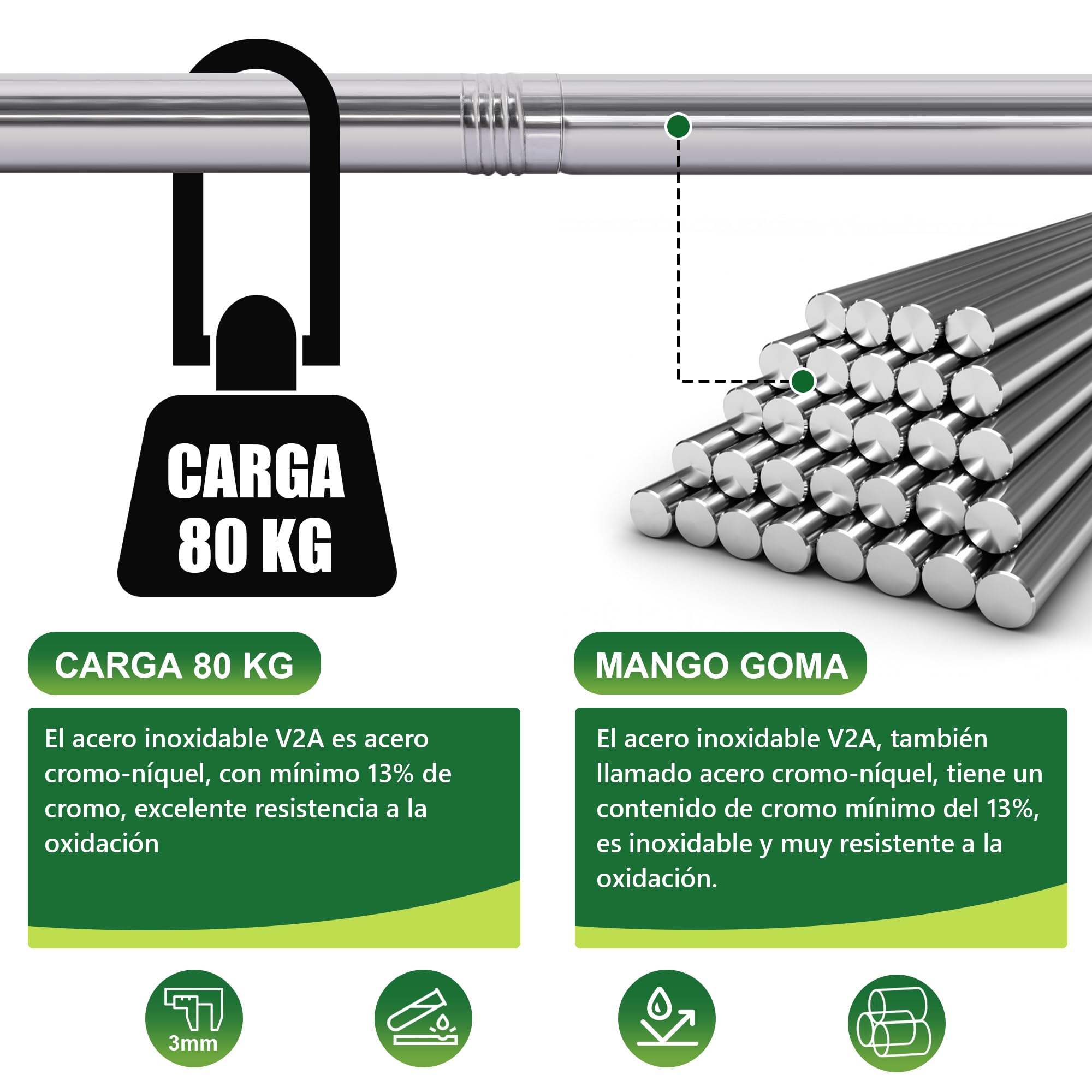 Rasqueta XXL de 85 x 35 cm, con mango ajustable de 2 m, rasqueta para césped, arenas, nivelador de jardín, rasqueta para césped, para patio, jardín, golf