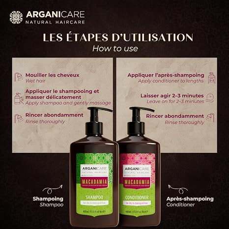 ArganiCARE Hair Care Kit 2 Pieces Set Routine Réparatrice - Argan & Macadamia
