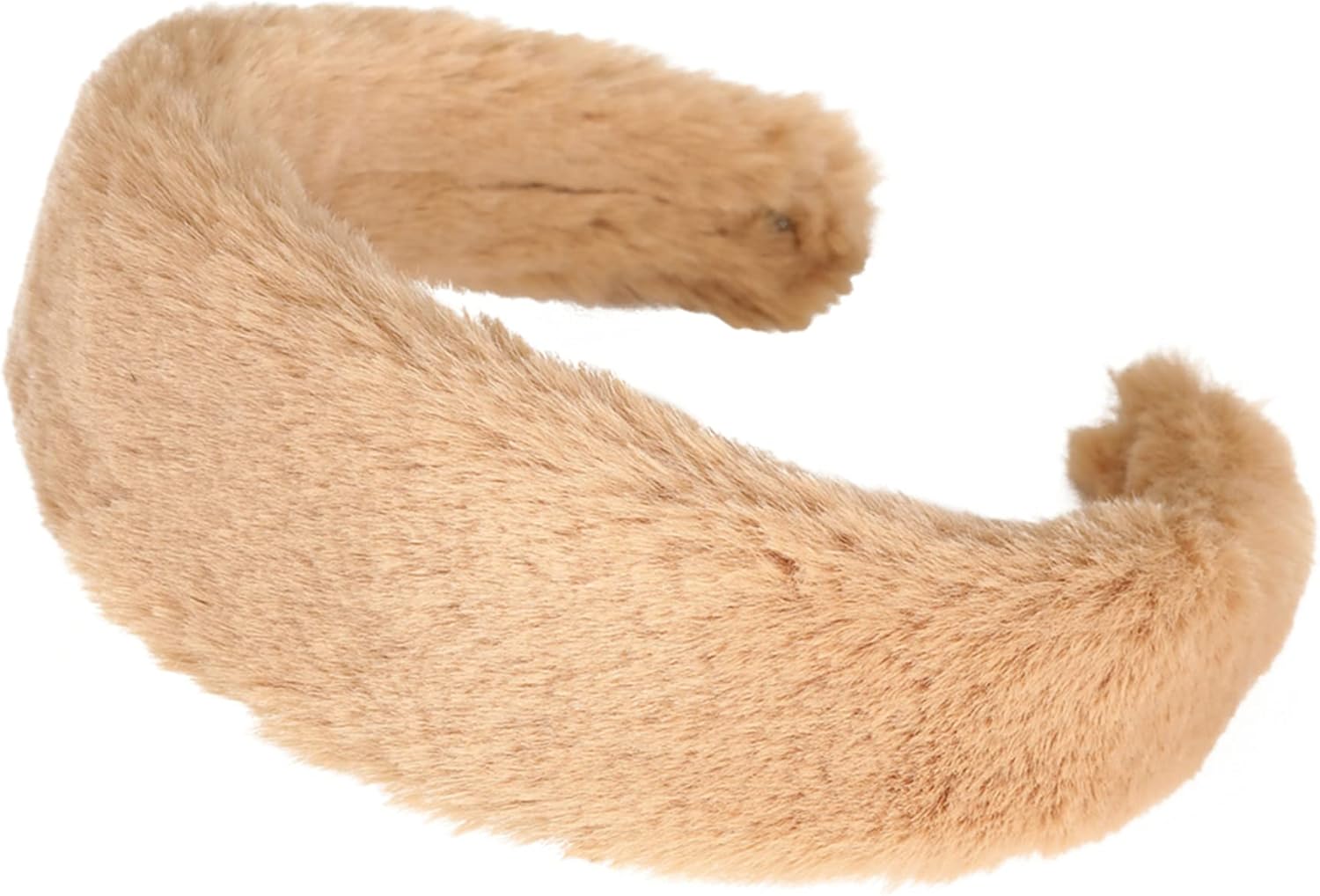 女性のための冬の厚いふわふわヘッドバンドフェイクファーヘアバンド毛皮の