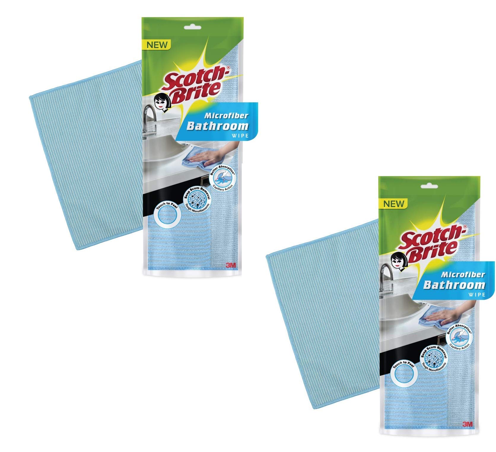 Scotch-Brite Microfiber Bathroom Wipe (Pack of 2) (B08RSDY36Z) Amazon Price History, Amazon Price Tracker
