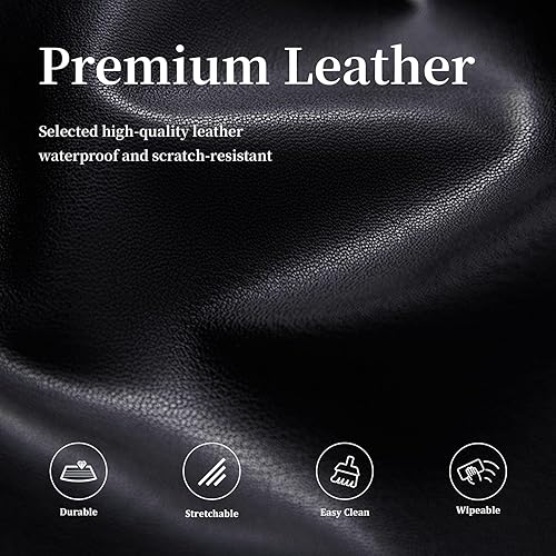 Miniatura 2 de Juego de 6 fundas para sillas de comedor de piel sintética, impermeables, para proteger las sillas de manchas o arañazos, suaves y elásticas, bien