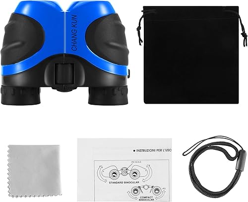 Miniatura 6 de Binoculares de juguetes para niños, binoculares compactos a prueba de golpes, de alta resolución, 8 x 21 pulgadas, para deportes y juegos al aire