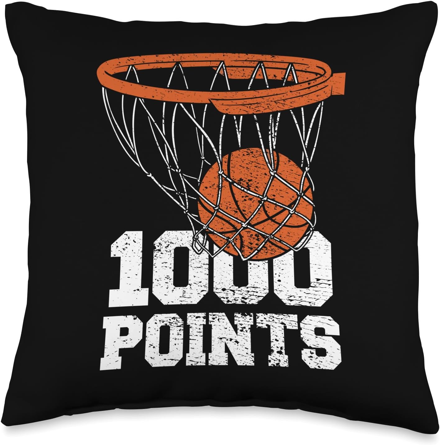 1000 points basketball players Co 1000 Points Scorer High School Basketball Player Throw Pillow, 18x18, Multicolor