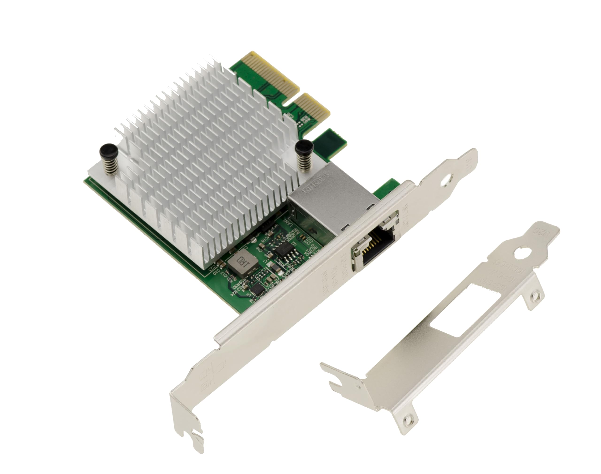 KALEA-INFORMATIQUE Scheda controller di rete PCIe 4.0 10 Gigabit ethernet 1 porta RJ45 10G con chipset AQUANTIA AQC113C-B1. Profilo basso e alto
