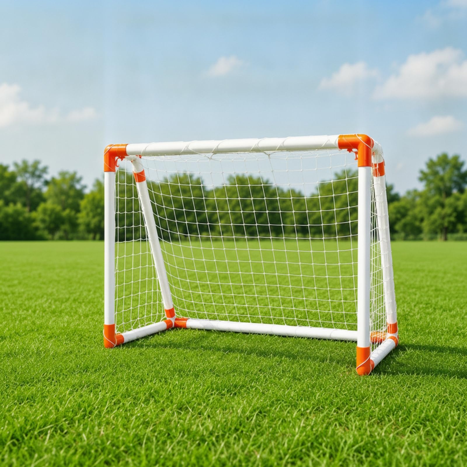 Mini Portería Fútbol Estable Arco Fútbol PVC, para Entrenamiento, Interiores, Exteriores, Infantil