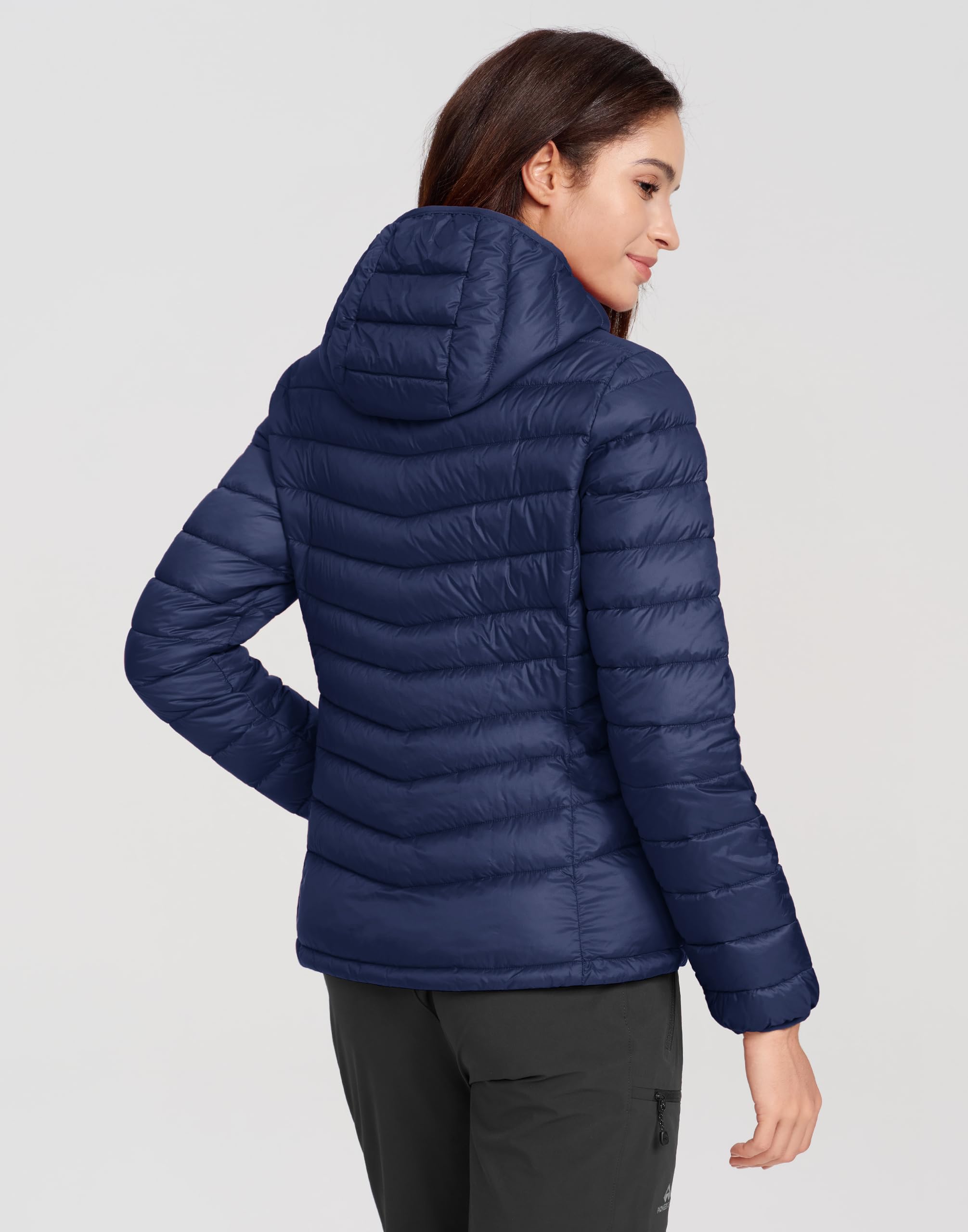 Pioneer Camp Doudoune d'hiver légère et imperméable avec capuche pour femme