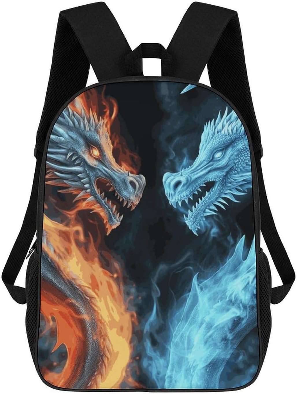 Heavy-Duty Laptop Backpack 17 Inch - 600D Polyester Ice And Fire Dragons Backpack Lightweight Shoulder Bag Casual Daypack for Men & Women, Travel Hiking Camping