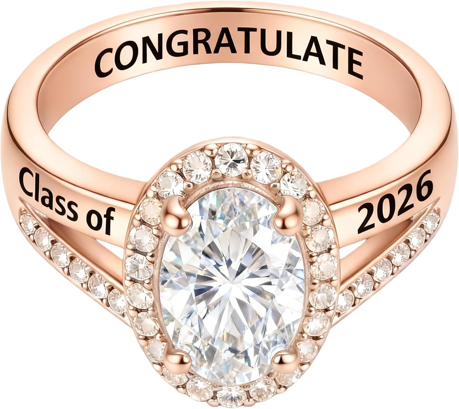 Class Ring for Women High School, 925 Sterling Silver College Graduation Rings, College Senior Ring for Women 2026, Birthstone Women's Class Rings Customizable