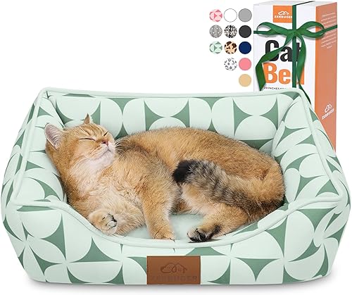 Miniatura 10 de Cama rectangular para perros y gatos, para mascotas, regalo para cachorros y gatitos, lavable a máquina, sofá cama mullido calmante para mascotas