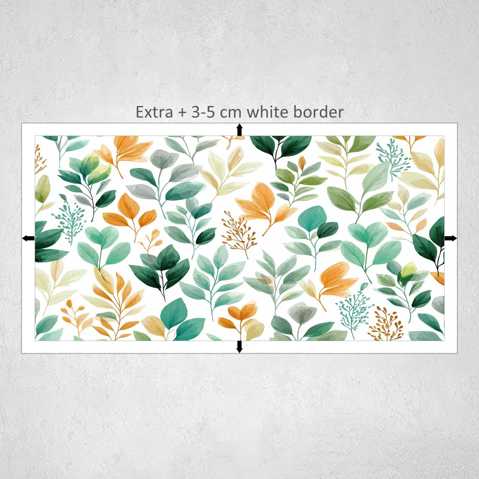 Genérico Lienzo Decorativo con Marco Madera enredaderas frondosas 70x50cm Laminas Cuadro para Pared, Decoracion Habitacion y Salon Dormitorios, Cuadros para Hogar