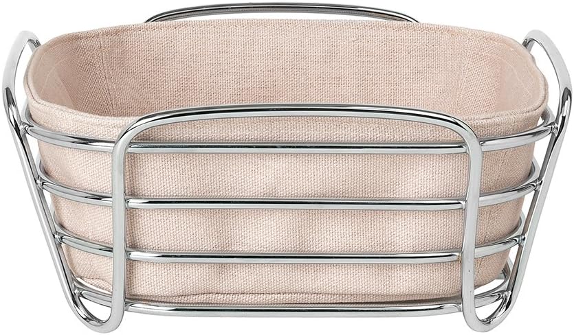 blomus DELARA Wire Serving Basket With Liner Magnet - Charcoal 10" x 10"