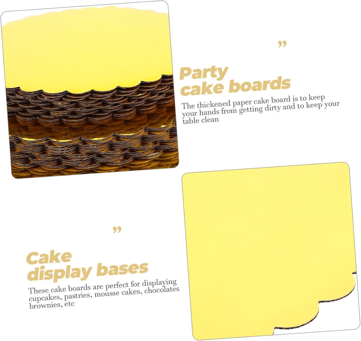 30pcs Round Cake Boards Sturdy Cake Display Bases for Baking Decorating for Home Bakery Use