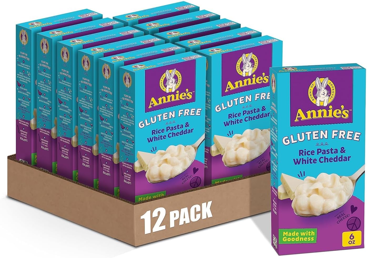 Organic Macaroni and Cheese Shells, White Cheddar, 6 oz. (Pack of 12)