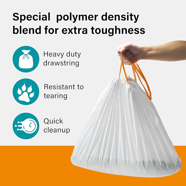 Foto 5 de 7 de 20 Bolsas de Plástico Extragrandes para Bandeja de Arena para Gatos con Cordones, 97 X 43 Cm
