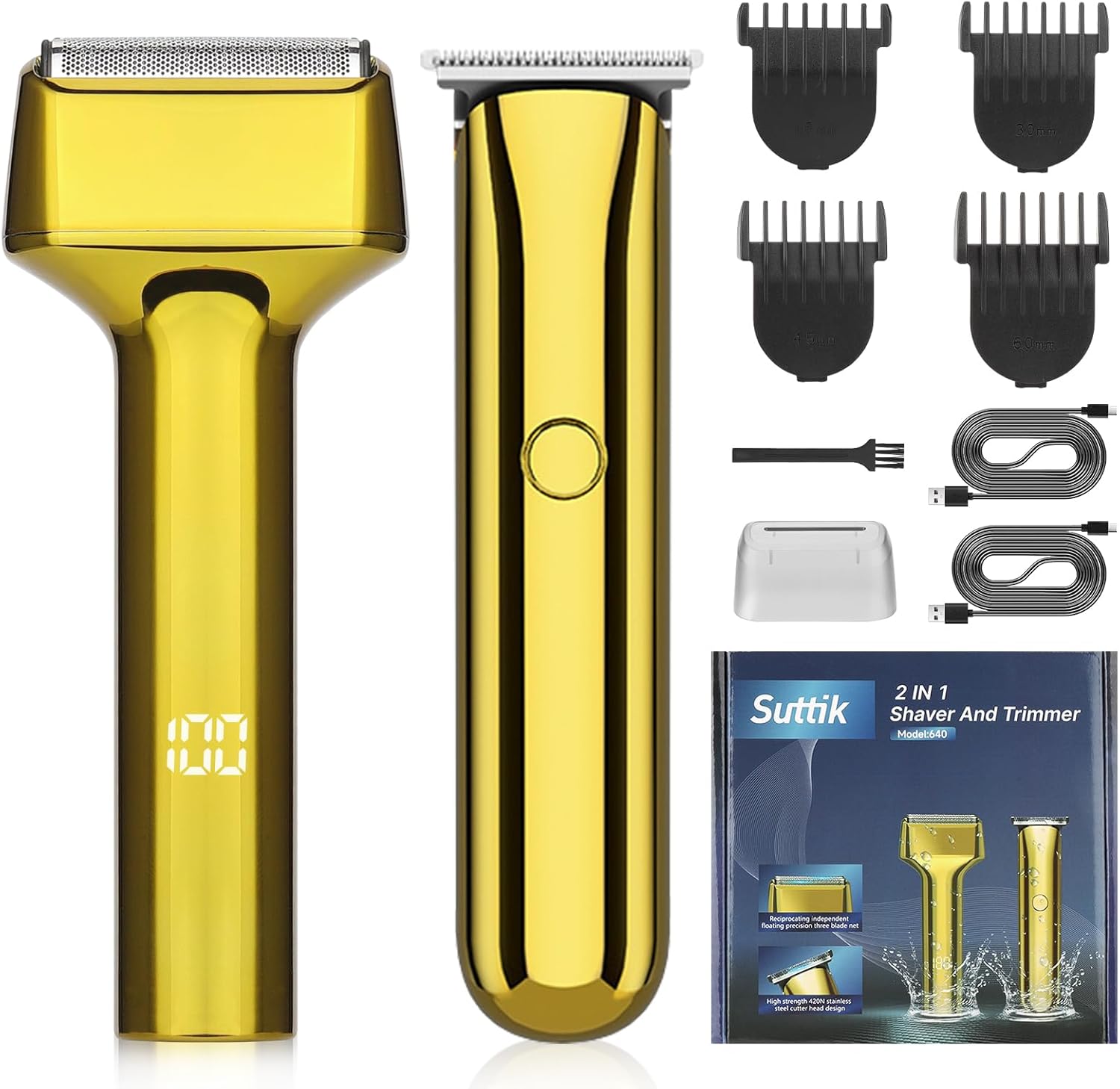 GSKY Hair Clippers for Men, Professional Barber Clippers and Trimmers Set