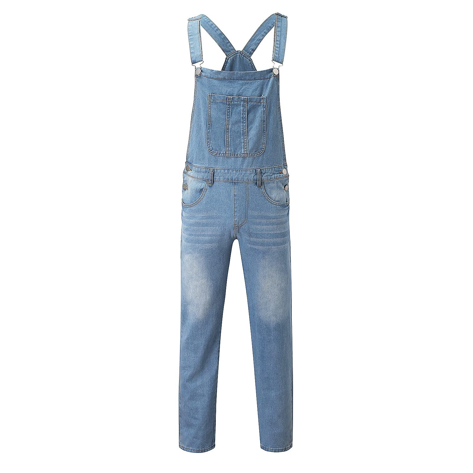 Pantaloni in Denim Lunghezza Pantaloni Casual Tute per gli Uomini Solidi Pantaloni Pieni Tasca Pantaloni Pantaloni per Pantaloni Tuta Uomo Fondo Aperto, Azzurro, 3XL