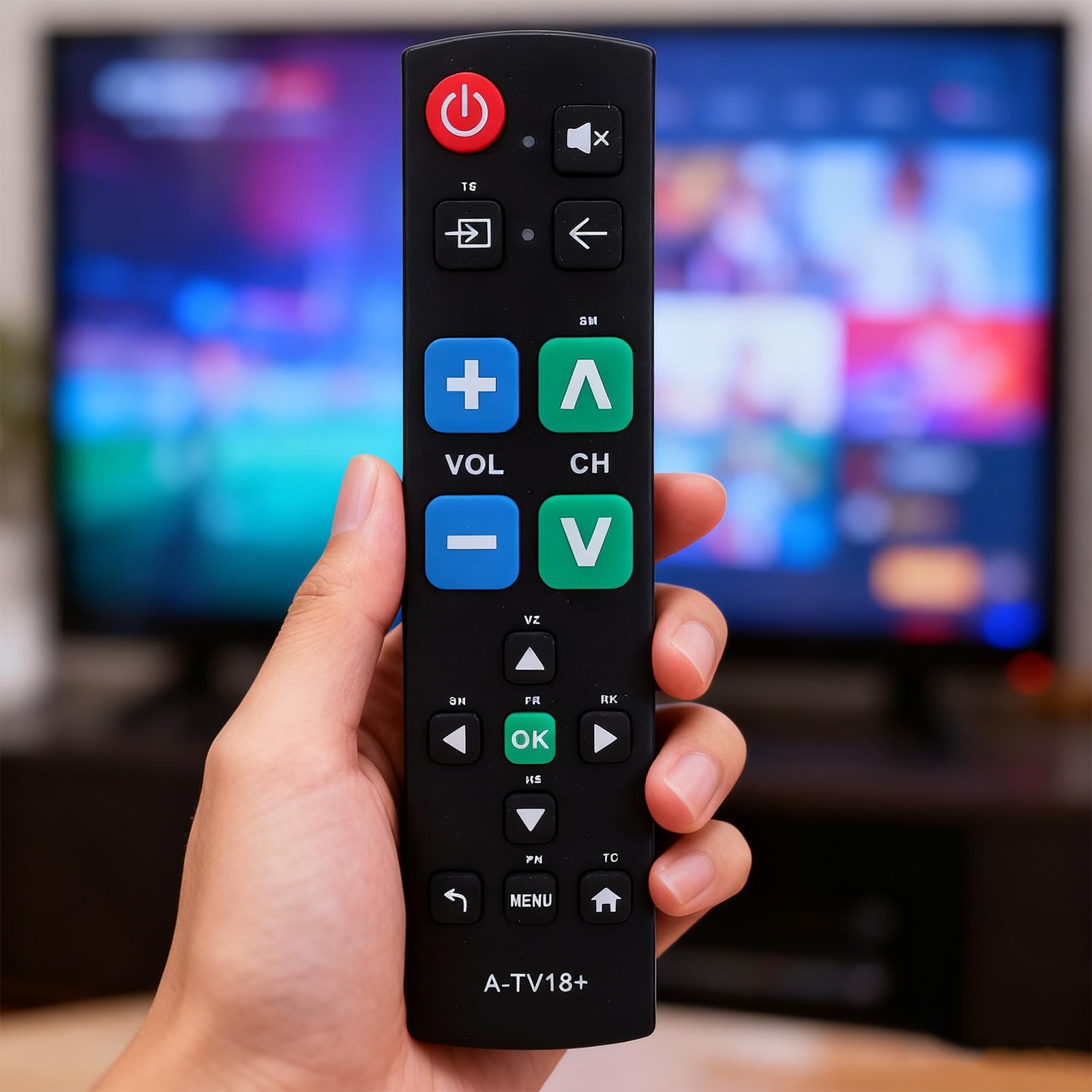 Uniwersalny Pilot do Telewizora Nie Wymaga Programowania, Zamiennik Telewizora, Duże Przyciski dla Seniorów i Osób Niedowidzących