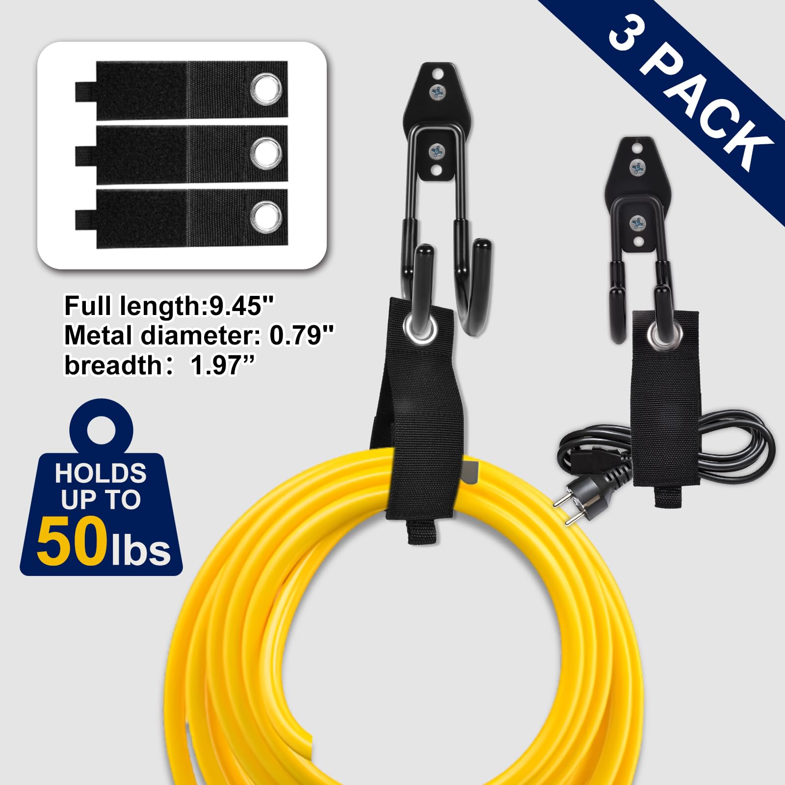 PVZZRKL 18 Pack Garage Hooks, Anti-Slip Coating, Hooks for Hanging
