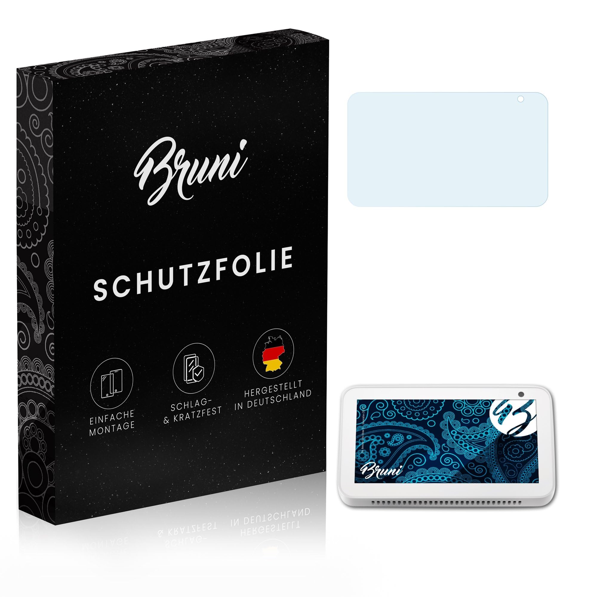 Bruni PelÃcula Protectora compatible con Amazn Echó Show 5 1. Generation 2019 Protector PelÃcula, claro Lámina Protectora (2X)