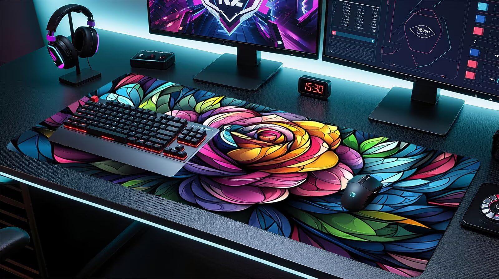 Podkładka pod mysz XXL 1200x600 mm podkładka pod mysz dla graczy kwiat duża podkładka pod mysz biurową akcesoria fabryczne z antypoślizgową podstawą wodoodporna podkładka pod mysz podkład, do nauki