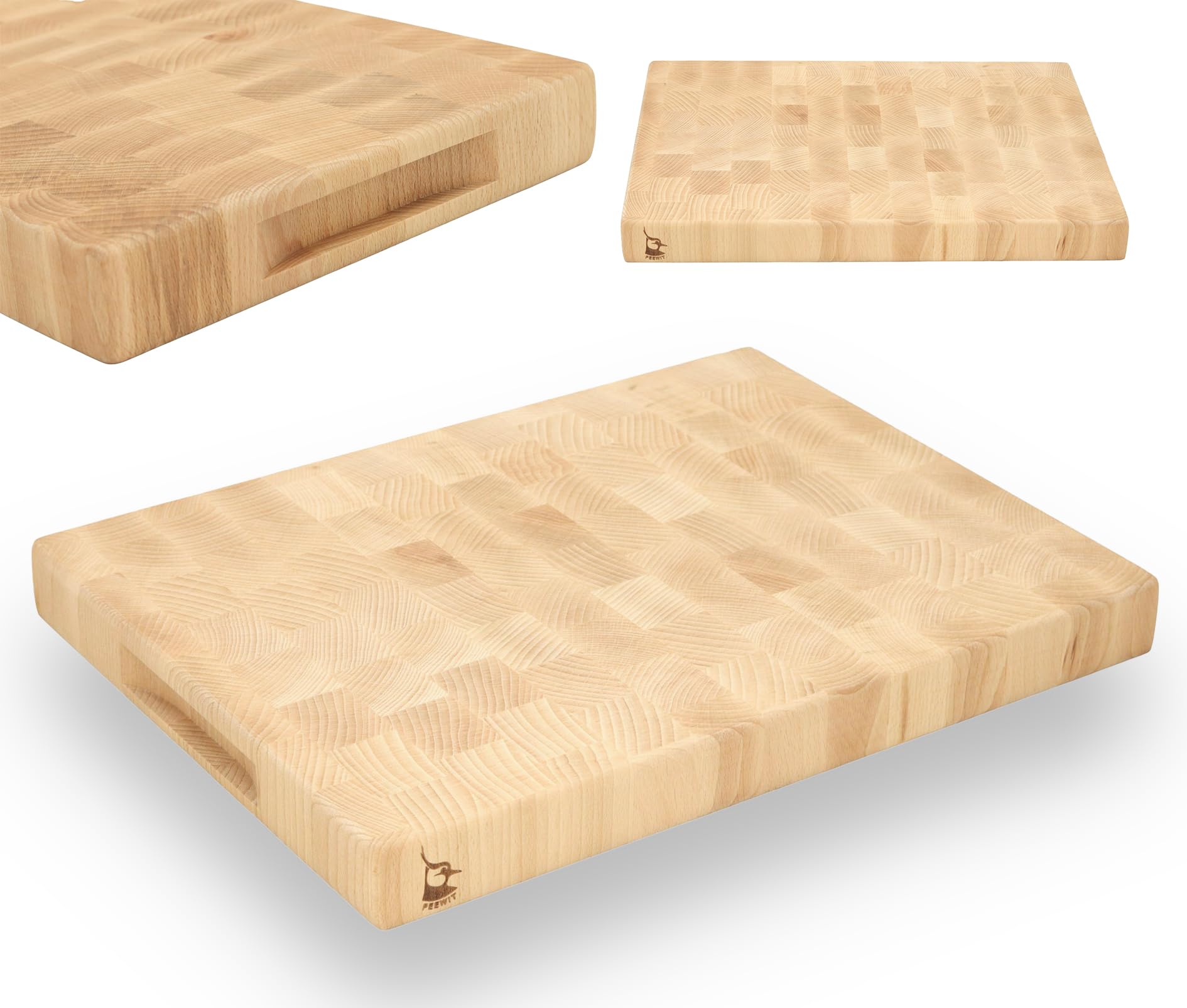 END Schneidebrett STECKER BUCHE geölt 40x30x4 massiv LOGO