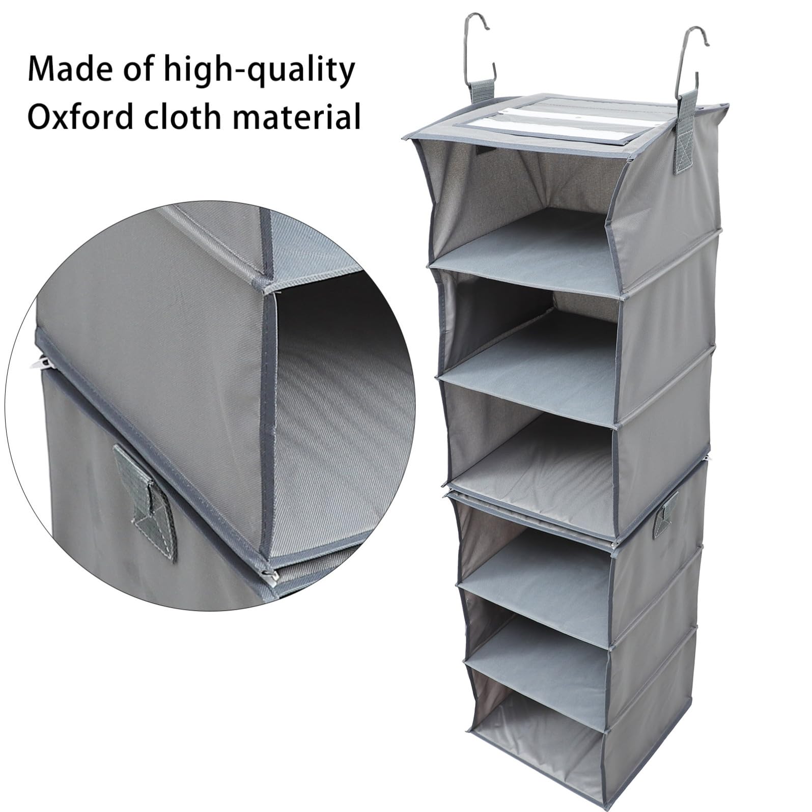 Multilayer Hängeregal aus Oxford Gewebe Abnehmbarer Kleiderschrank Organizer für Kleidung Aufbewahrung Verschleißfest für Schlafzimmer und Schrankorganisation