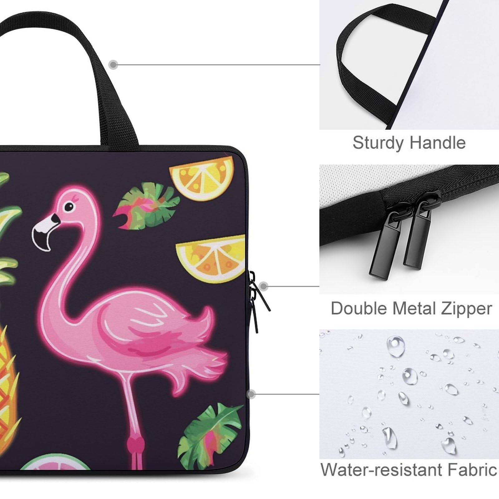 Custodia per computer portatile da 17", ultra sottile, leggera e impermeabile, in neoprene resistente, con cinghia da polso