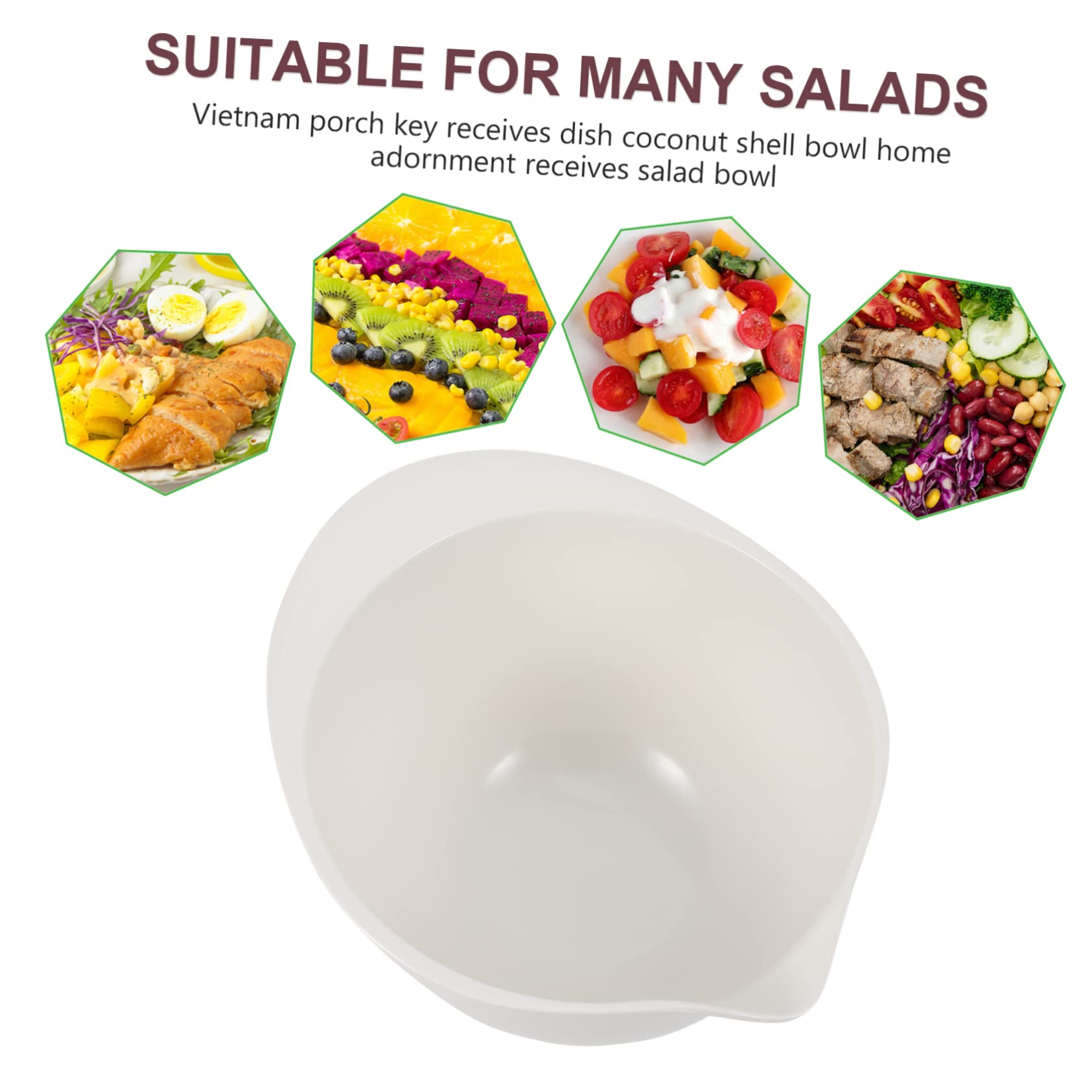 MAGICLULU 1pieza Tazón De Multifuncional Para Hornear y Servir Tazón De Ensalada y Huevos Color Para Cocina y Comidas Diarias