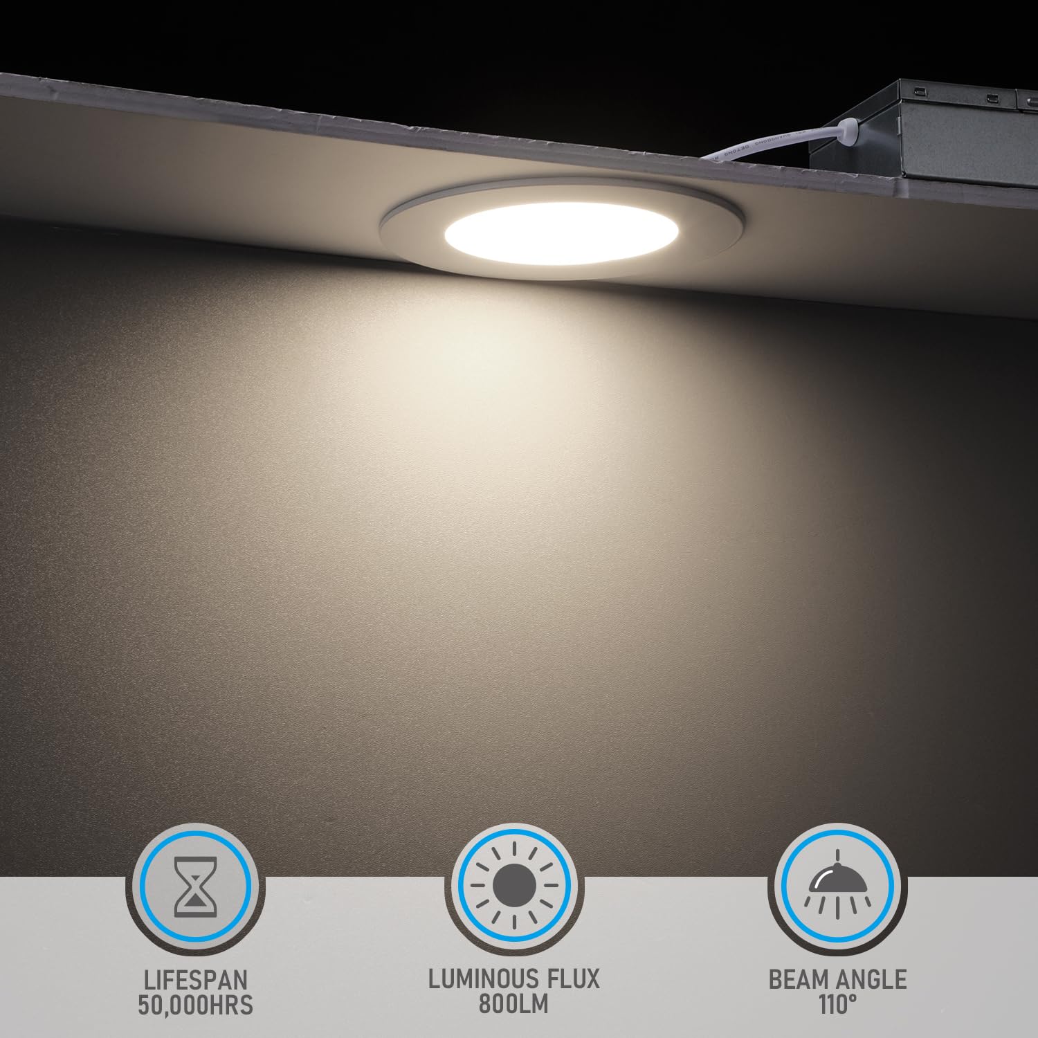 TORCHSTAR 4 Inch Slim Recessed Lighting with Junction Box, CRI90